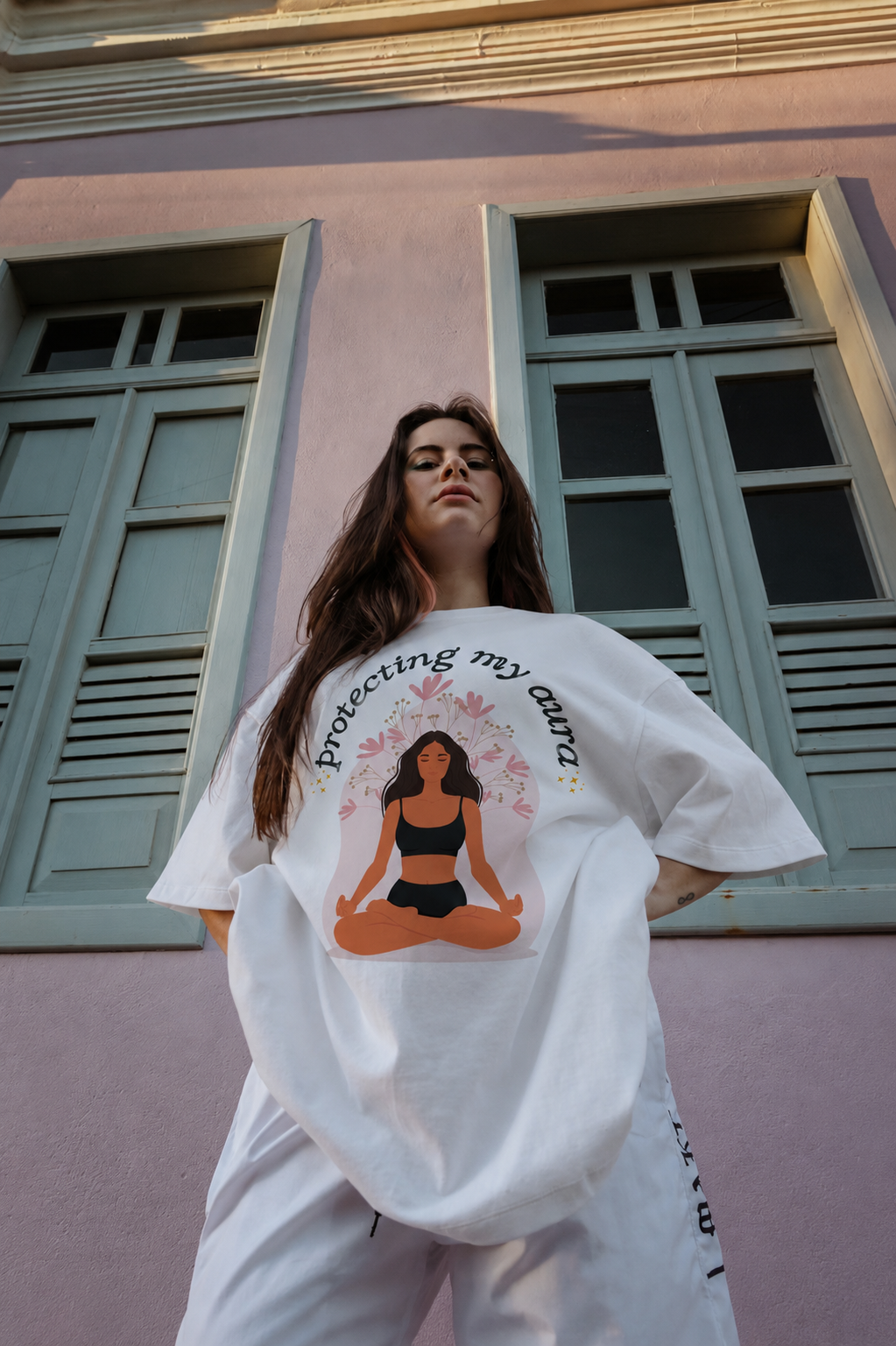 Protecting my Aura white tee